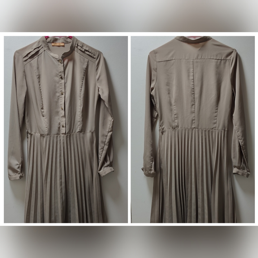Armine size 38 tan camel nude dressy dress